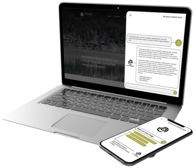 Laptop MockUp Chatfinder.Ai im eigenen Design