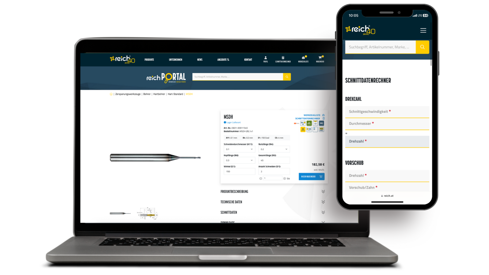 Reich Tools MockUp Laptop und Smartphone