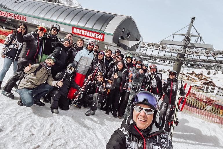 Schiausflug Gruppenfoto