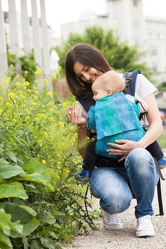 Frau mit Baby