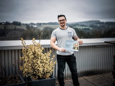 Philipp mit dem Web Award