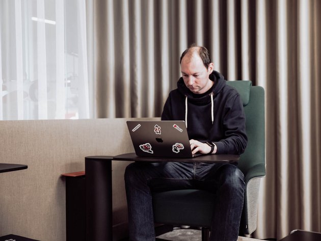 Jochen beim Arbeiten