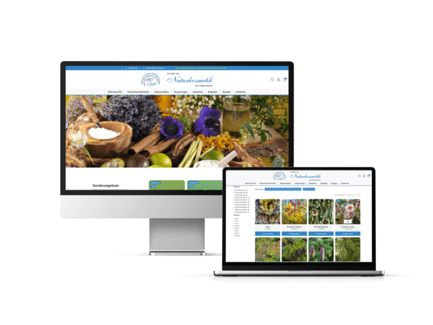 Screen Mock up vom Art of Beauty Onlineshop