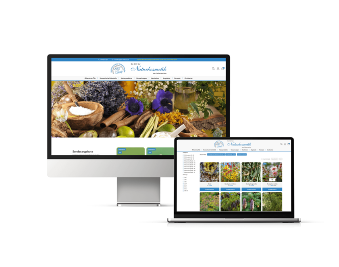 Screen Mock up vom Art of Beauty Onlineshop