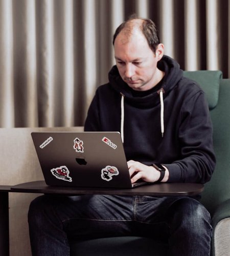 Jochen beim Arbeiten