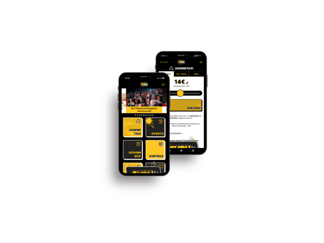Screenansicht der 4youCard Website und App