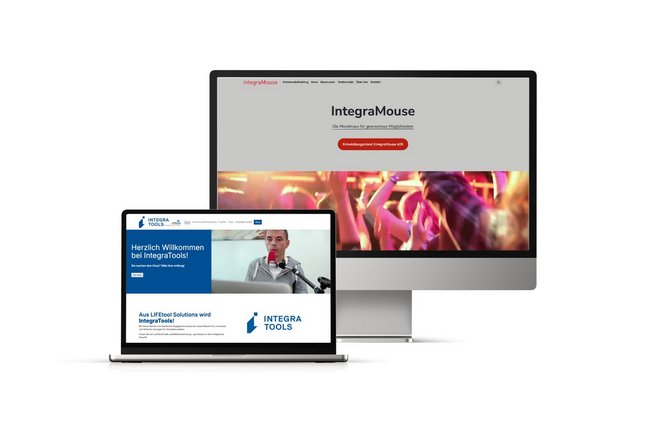 Mock Up der IntegraTools und IntegraMouse Website