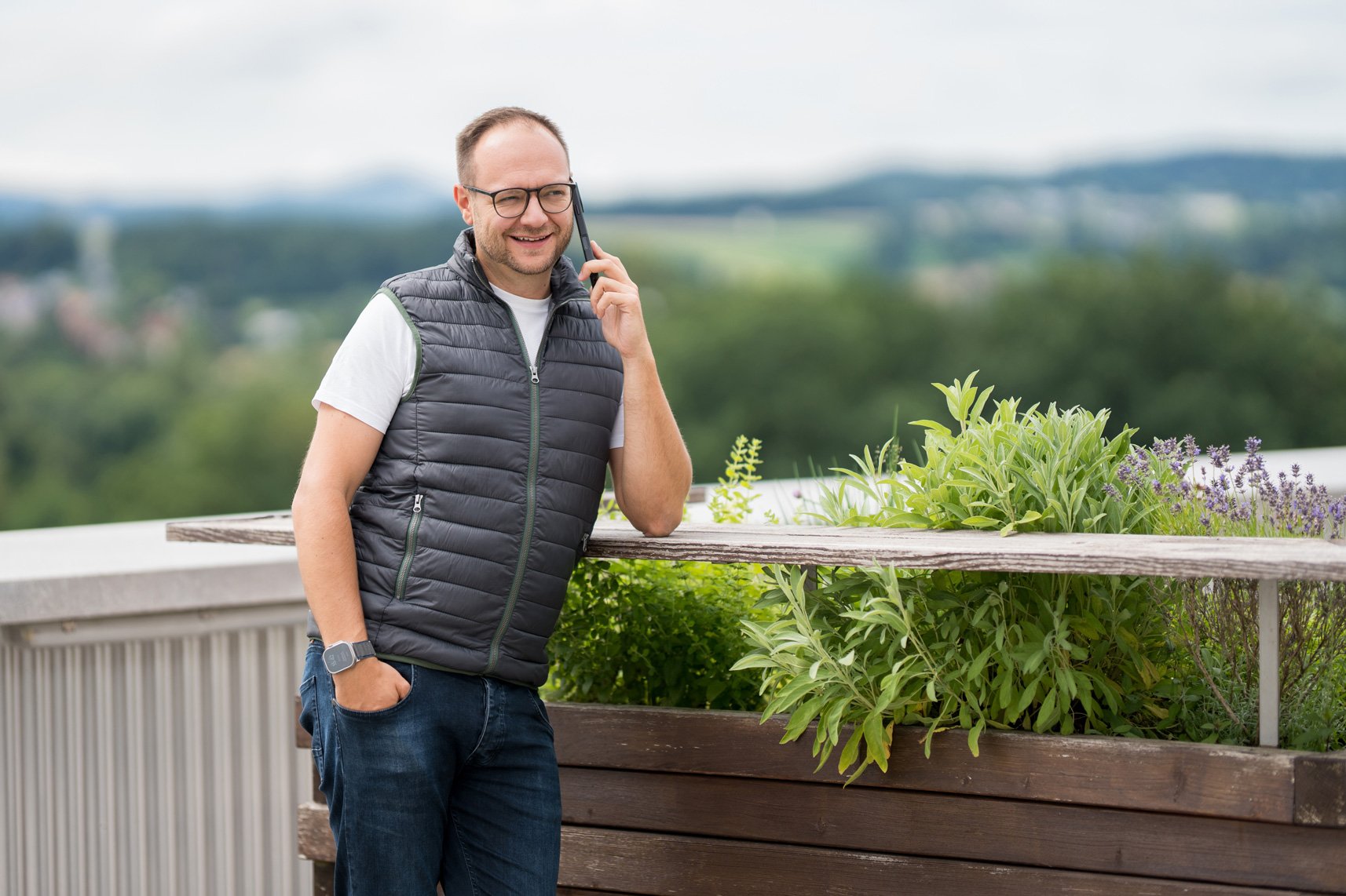 Benjamin auf der SIWA Dachterrasse